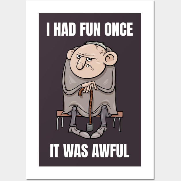 Funny Grumpy Old Man Wall Art by sqwear